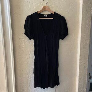 Cotton:on little black dress with tie waist wrap, Size Medium